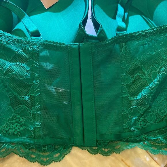 New VS VERY SEXY Bombshell Add-2-Cups Push-Up Corset Top Green 32b & small - Picture 6 of 16